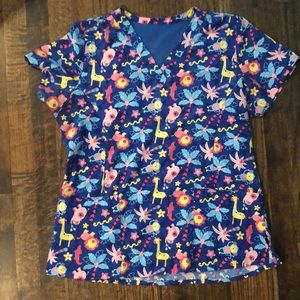 Farm animal scrub top